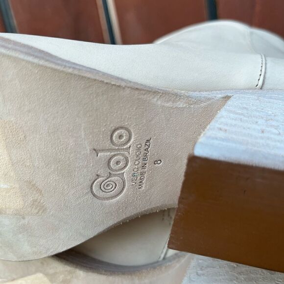 New GOLO women off White Vintage Calf West leather boots size 8 - Picture 7 of 7
